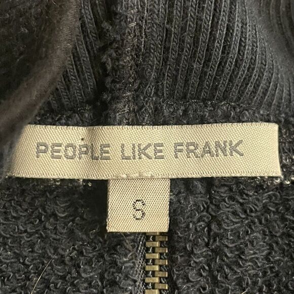 People Like Frank Anthropologie Sweater Colorblock Zip Up Back Cowl Neck S - Picture 11 of 12